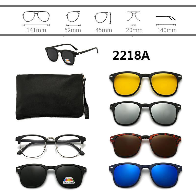 Clip On Sun Glasses Women Driving Eyewear 6 In 1 Polarized Hot Sale Clip High Quality Sunglasses Magnet Magnetic Unisex Travel Optical Accessories