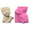 Silicone Mold Silicone Casting Mould Doll with Horn Shaped Silicone Craft Molds for  Making Resin Flowerpot