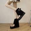 Soft Leather Version~ Platform Sandals Women's 2025 Summer New Popular Fashion Versatile Casual Comfortable Sports Beach Shoes