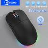 Rechargeable Wireless Mouse Bluetooth/2.4G/wired Tri-Mode Mouse 4800DPI RGB Gaming Mice For Laptop Pad Tablet Macbook