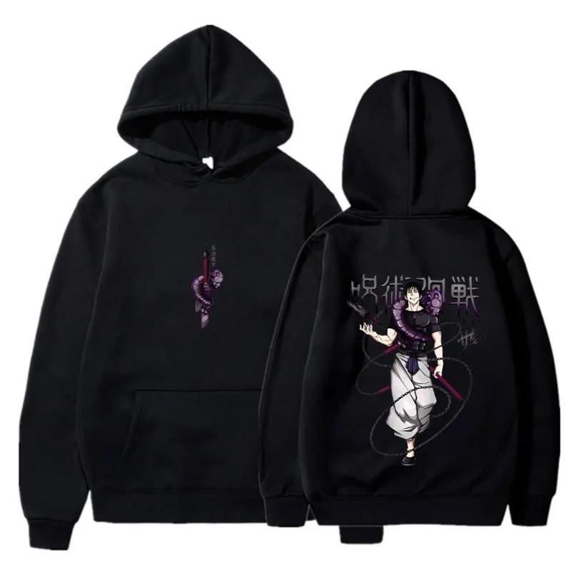 Jujutsu Kaisen Anime Hoodies Women Fushiguro Toji Print Hooded Sweatshirts Hip Hop Streetwear Gothic Pullover Hoodies & Sweatshirts Unisex