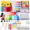 Dennty 375 Pieces Wool Felt Kit 45Pcs Starter Felt Tool Felt Wool Handicraft Kit Beginner Wool Felt Set DIY Materials Basic Beginner Kit Accessory