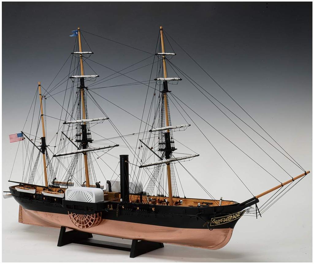 Woody Joe Kurofune Susquehanna Wooden Model Assembly Kit 1/120