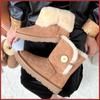 A Pair of Pure Sheepskin and Wool Winter Snow Boots for Women, Warm and Comfortable. Simple and Fashionable Women's Shoes