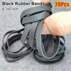 20Pcs 6.3x0.5cm Rubber Ring Black Rubber Elastic Band New Rubber Tie Office Home Packaging Supply