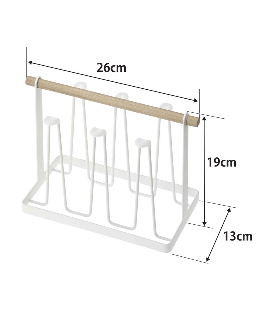 Yamazaki Jitsugyo Glass Stand White Approx. W26 X D13 X H19cm Tosca 7826