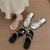 Versatile Cool Slippers Women's Fashion and Versatile Outer Wear 2025 Summer New Thick Bottom Heightening Beautiful Rhinestone Cool Slippers