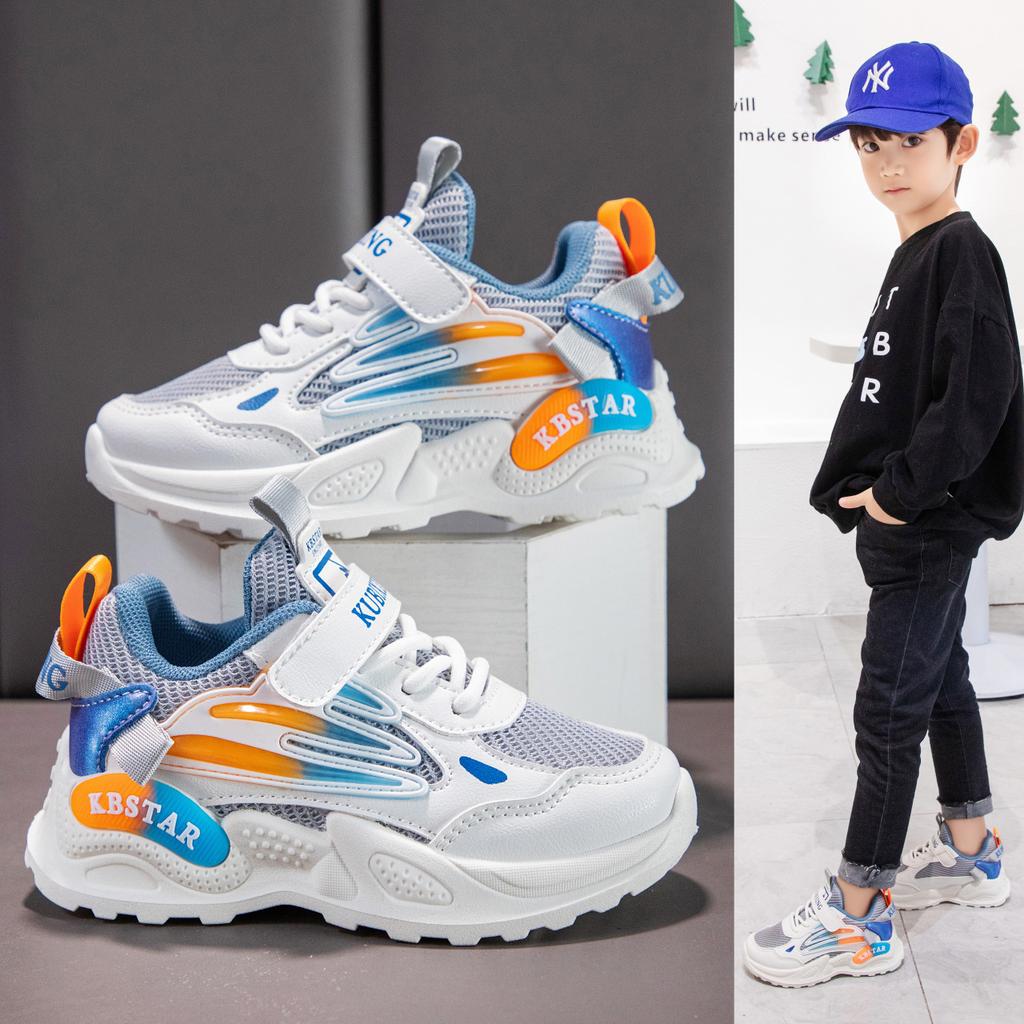 Autumn New Children Sneaker Boys and Girls Mesh Breathable Casual Students Lightweight Comfortable Wear-Resistant Soft Bottom Running Shoes