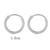 Men Ears Rings Silver Color Goth Stud Earrings Small Circle Cartilage Piercing Loop Hoop Earrings
