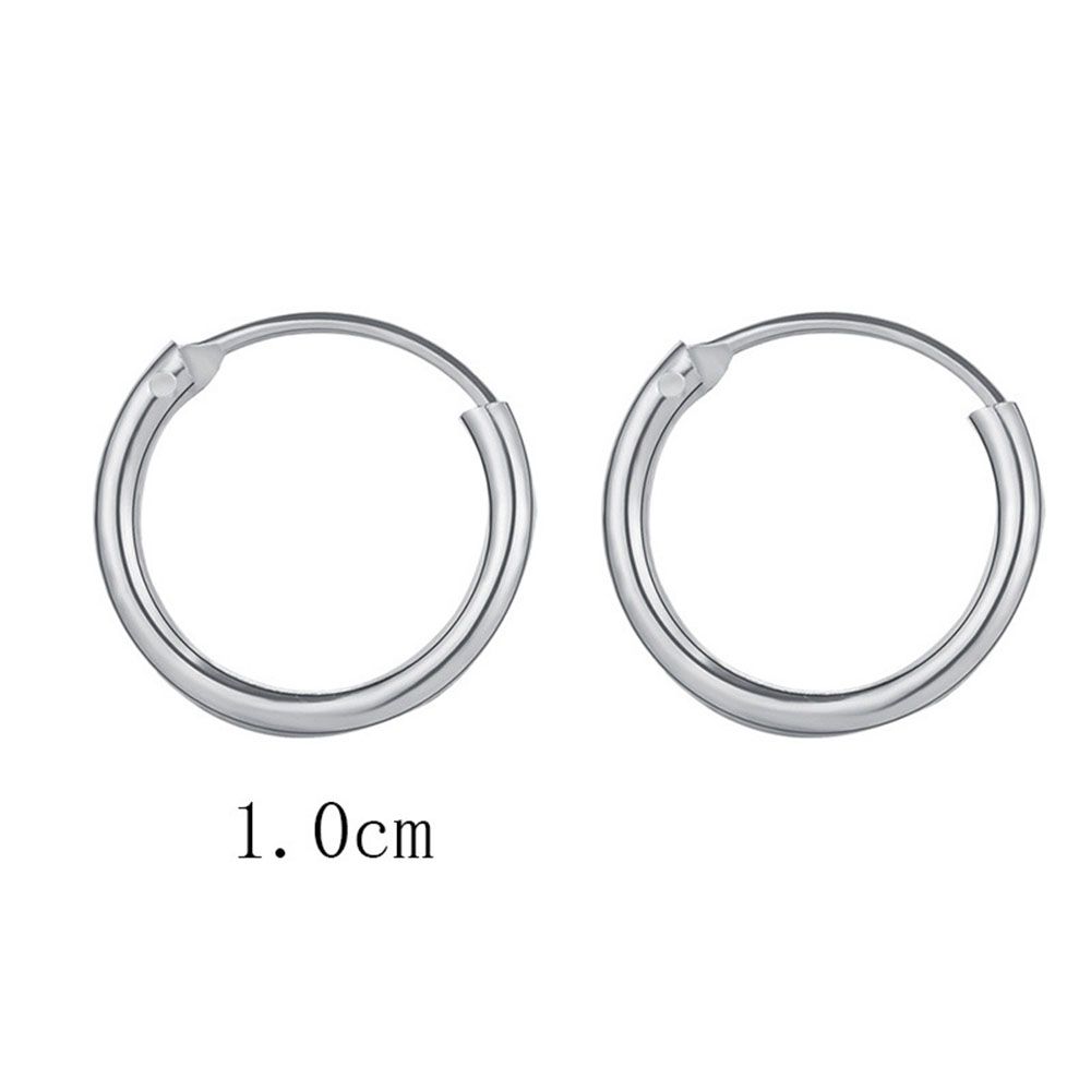 Men Ears Rings Silver Color Goth Stud Earrings Small Circle Cartilage Piercing Loop Hoop Earrings