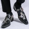 Fashion Luxury Designer Gentleman Business Mixed Leather Casual Shoes Men's Monk Strap Loafers Formal Wedding Dress Homecoming Footwear