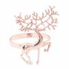 Xmas Napkin Rings Deer Shaped Holders Buckles Party Serviette Christmas Decoration Supplies 1/6 PCS