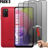 Anti-spy Tempered Glass Screen Protectors for Samsung Galaxy A03S - BOOLING - Pack of 3