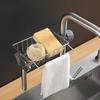 1pcs Stainless Steel Kitchen Sink Faucet Storage Racks Bathroom Adjustable Rag Sponge Draining Rack Shelves