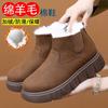 Shoes Women's 2025 Winter New Women's Snow Boots Fleece Thickened Warm Mother Shoes Casual and Comfortable One Pedal