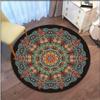 Retro Mandala Round Carpet for Living Room Nordic Kids Room Floor Mat Anti Slip Computer Chair Mat Bedroom Rug Home Decor