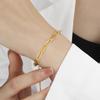 Minimalist 18K Gold-Plated Titanium Steel Bracelet - Japanese & Korean Style for Women