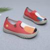 Spring and Autumn New Cloth Shoes Casual Flying Weaving Sports Painted Single Shoes Breathable Soft Sole Fashion Women's Shoes