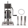 Manual Sausage Stuffer Maker 2L Stainless Steel Vertical Handmade Sausage Filling Machine with