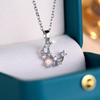 Dream Star Moon Pendant Necklace for Women Exquisite Fashion Collar Chain Wedding Party Jewelry Gift