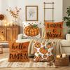 Autumn Harvest Festival Polyester Printed Pumpkin Thanksgiving Pillow Cover Sofa Cushion Cover