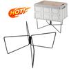 Aluminum Alloy Box Stand Camping Foldable Metal Stand Stainless Steel Iron Storage Box Bracket for Outdoor Picnic Fishing