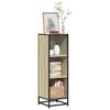 VidaXL Bookcase Sonoma Oak 33.5x33x107.5 Cm Engineered Wood, Bookcase, Room Divider, Separator, Cabinet 849155