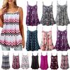 Spaghetti Strap Cami Top Plus Size Women Floral Casual Shirts Off Shoulder Summer Streetwear Tee