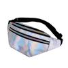 Simple Style Waist Pack for Women Shiny Laser Bum Hip Belt Bag for Girls Party Purse Small Chest Packs