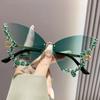 Luxury Diamond Butterfly Sunglasses Women Vintage Rimless Oversized Sun Glasses Ladies Eyewear Gafas De Sol