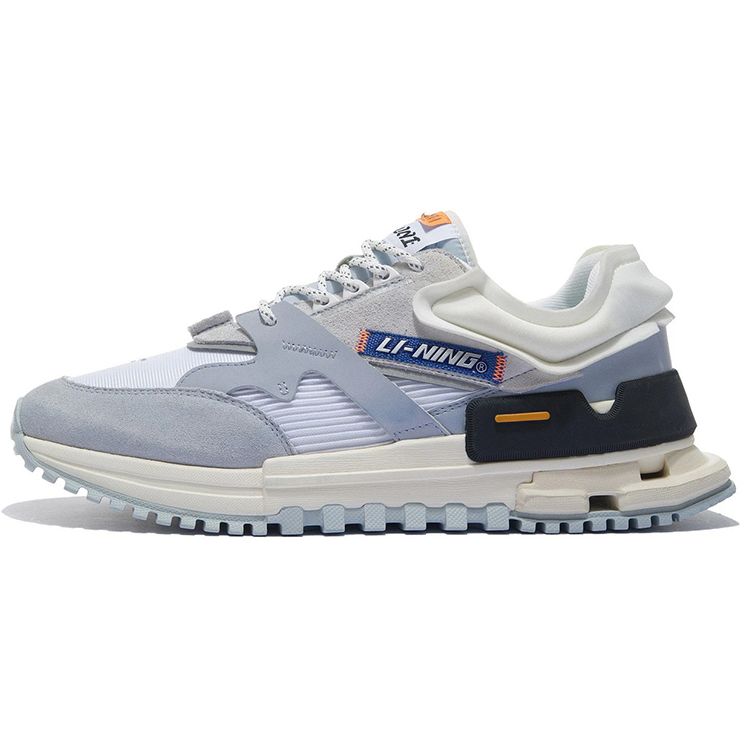 Li Ning 001 Craftsmanship Fabric Synthetic Leather Trend Shock Absorption Non-Slip Wear-Resistant Low-Top Sports Casual Shoes Men Sneaker AZGS007-1