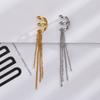 Trend Three-Layer Fringed Ear Clips, No Ear Piercings, Cold Wind Long Chain Earrings, Temperament Elf Ear Clips