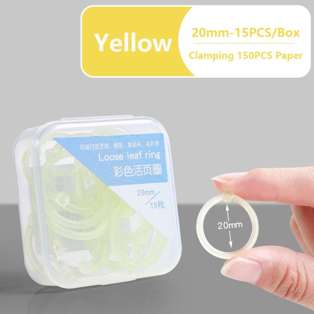 DIY Binder Ring 15/20/25mm Loose Leaf Paper Fixing Clip Loose-leaf Book Hoops  School Office
