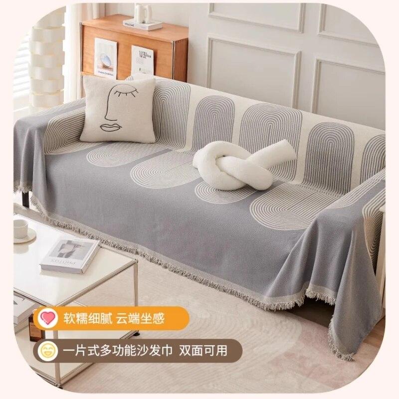 Sofa Towel for All Seasons Simple Ins Style Anti Cat Scratch Sofa Dustproof Sofa Blanket