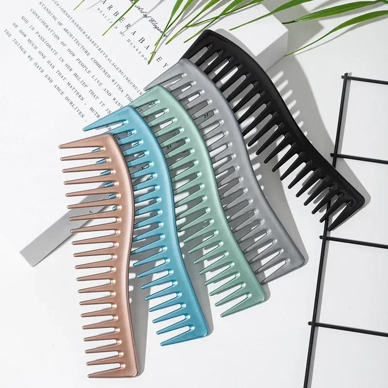 Wide Tooth Hairdressing Comb Resin Hair Brush Large Wide Tooth Comb Haircut Tools Salon Barber Combs Fashion Styling Accessories