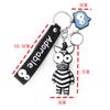 Cartoon Keychain Women Men Zebra Giraffe Keychain Funny Toy Car Accessories Gifts Novelty
