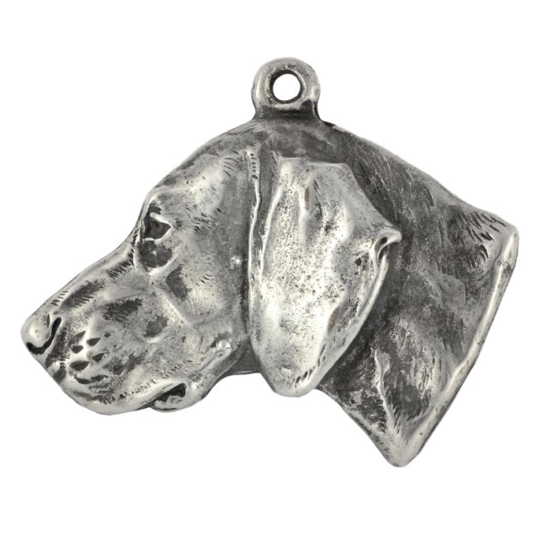 Weimaraner, Grey Ghost - Silver-plated Key Ring with Dog, Handbag Decoration, Backpack Pendant by Art-Dog Brand