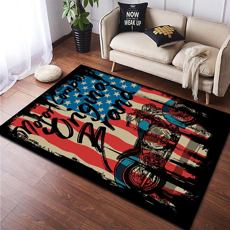Vintage Decorative Carpet Motorcycle Pad Non Slip Home Decor Kitchen Mats Floor Carpets Living Room Washroom Floor Mat Area Rug