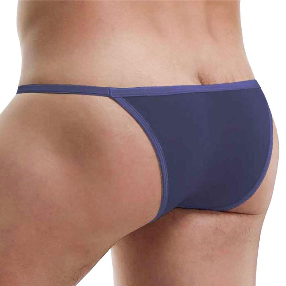 Underwear Bikini Briefs Bikini Sexy Low Rise High Leg Pants Underwear Briefs Half Back Men's Men's Men's (M, Navy)