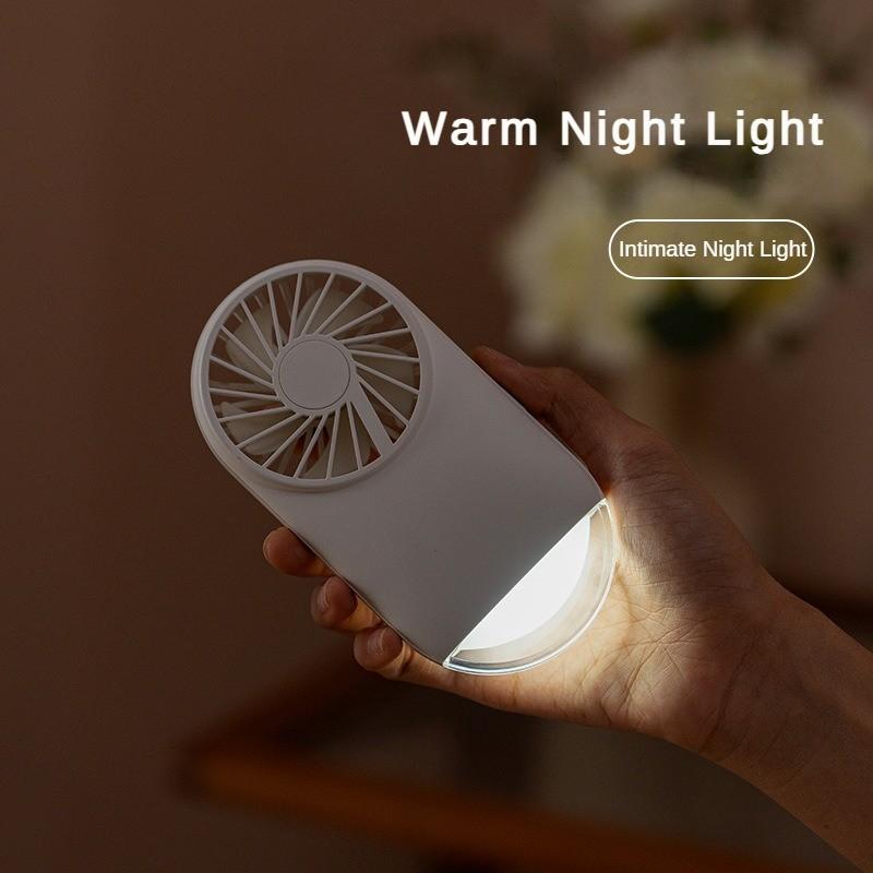 USB Charging Handheld Fan Portable Desktop Fan Equipped with Night Light and Large Capacity Battery Fan
