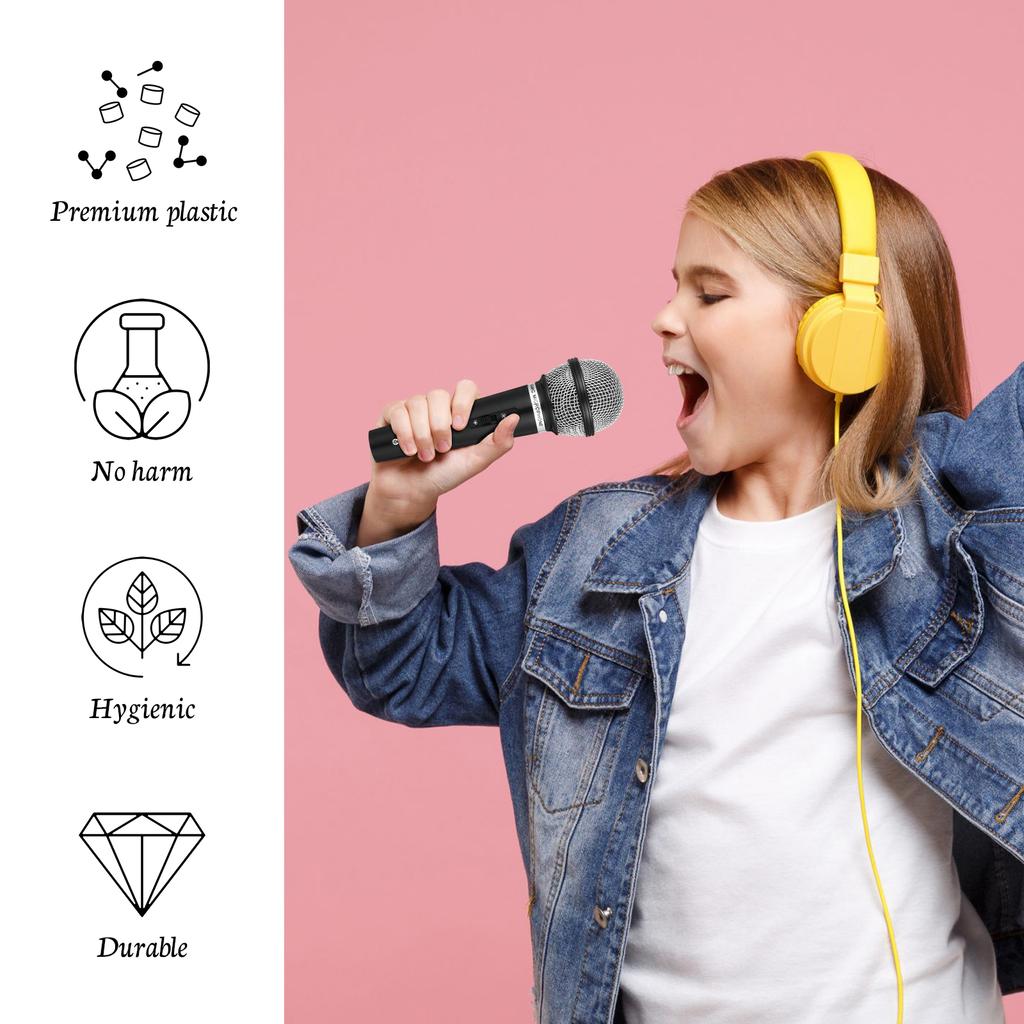 Microphone Toy Kids Fake Pretend Prop Costume Play Props Party Mic Echo Performance Toddler Headset Favor Microphon
