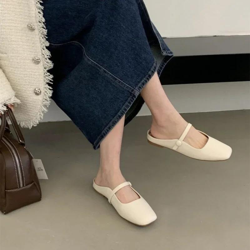 New Design Lovely Shoes Women's Sandals Summer Elegant Light Color Shoes Casual Fashion Comfortable Flats Women Shoes 2024