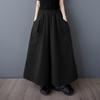 Plus Size Vintage High Waist Casual Loose Summer Wide Leg Pants Women Trousers