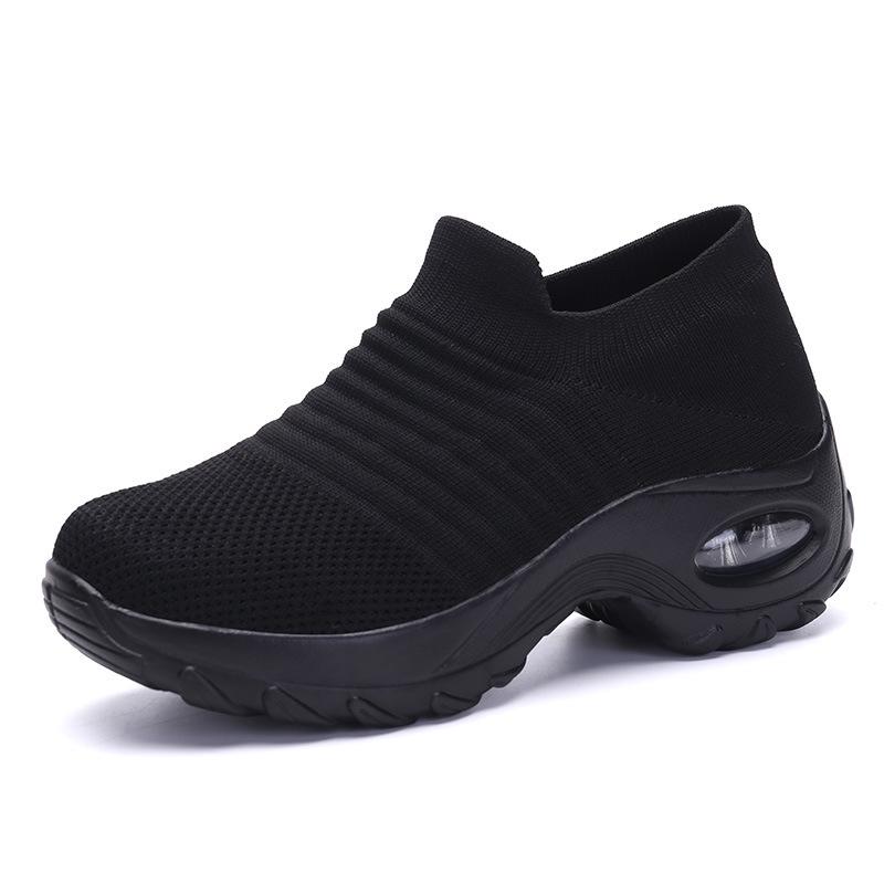 Plus-size Women's Shoes Air-cushioned Fly-woven Sports Shoe Covers Foot Shoes Fashionable Casual Shoes Sock Shoes