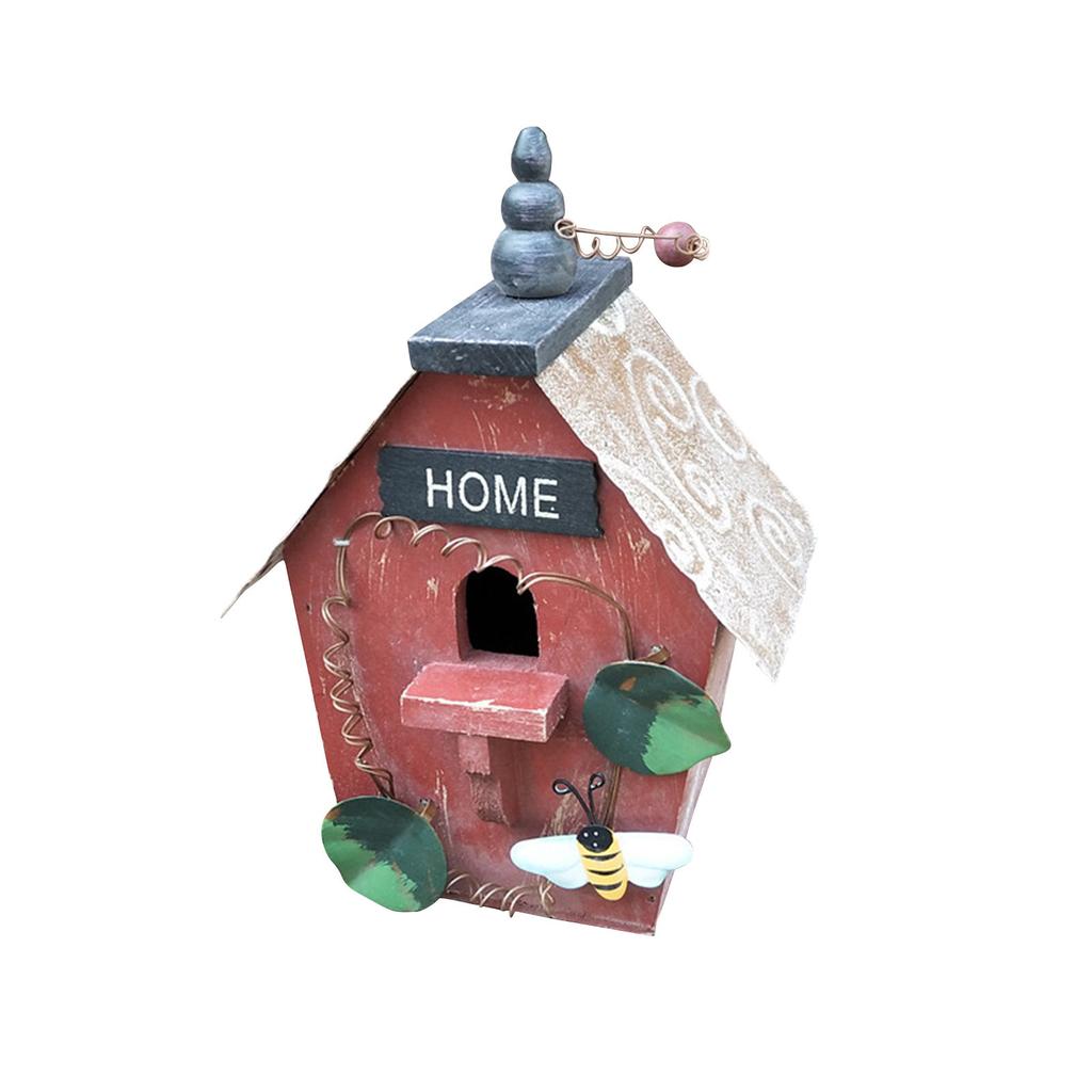 Bird Houses For Outside,Wooden Birdhouse Hanging For Outdoor Garden Patio Decoration Bird Hut Box For Wren Sparrow Hummingbird