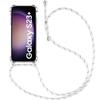 Protective Case - Booling - for Samsung Galaxy S23+ - Shockproof - Flexible - White Cord