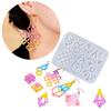 Earring Pendant Silicone Mold Vintage Geometric Heart Epoxy Resin Mould for DIY Earrings Keychain Necklace Charm Jewelry