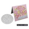 Ircular Frame Blooming Flower Background Metal Silvery Stencil Embossing Cutting Dies For Diy Scrapbooking Paper Album Cards Making