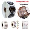 Round Label Sticker Roll Self Adhesive Gift Paper Sticker Thank You Stickers Sealing Craft