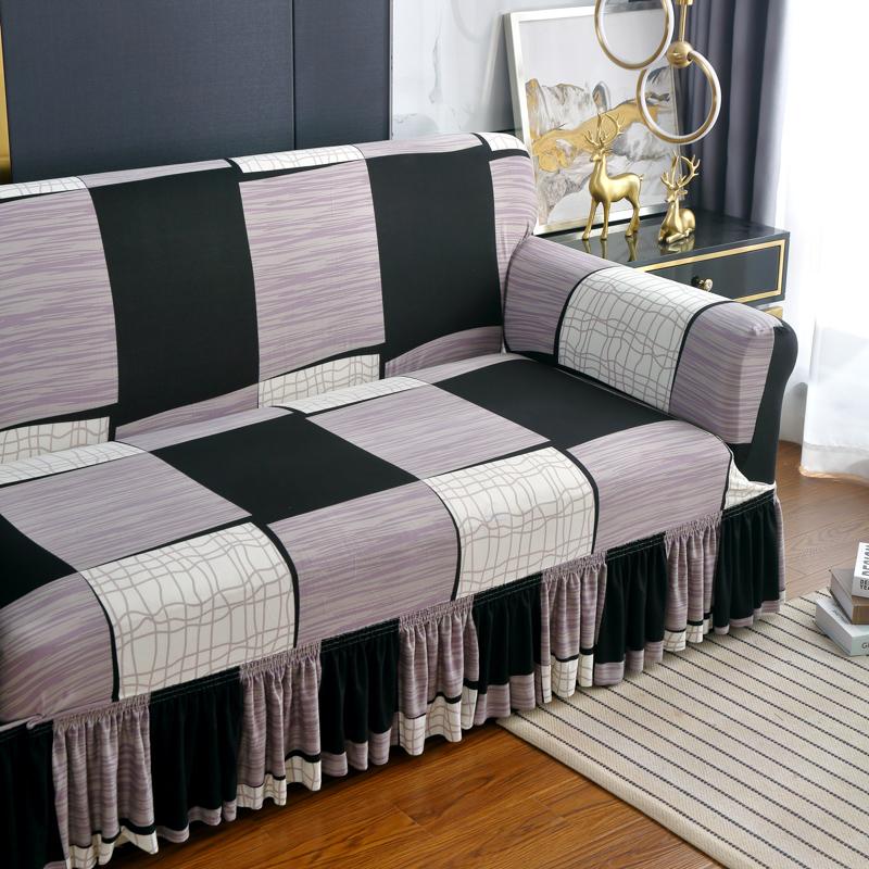 1 /2 /3 /4 Seat Geometric Sofa Cover Stretch Sofa Cover For Living Room L Shaped Chaise Longue Couch Slipcovers Furniture Protector